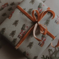 3 - teiliges Geschenkpapier aus Kraftpapier - Hase mit Baum - The Baltic Shop