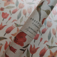 3 - teiliges Set aus Kraftpapier mit Tulpenmotiv - The Baltic Shop