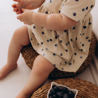 Bodykleid mit Blaubeeren aus Bio Baumwolle