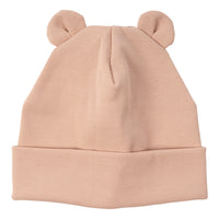 Haube aus Bio Baumwolle mit Teddy Ohren