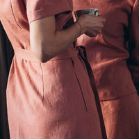 Leinenkleid mit kurze Ärmel "Una"