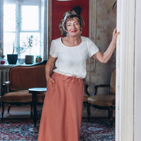 Bodenlanger Rock aus Leinen "Lina"