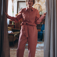 Klassische Hose mit Gürtel "Nora"