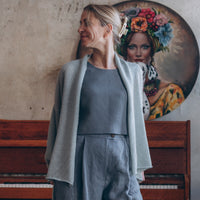 Kurze Weste mit breitem Ärmel