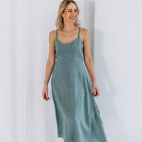 Sommerlicher Kleid aus Leinen "Liga"