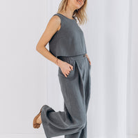 Crop Top aus Leinen "Julia"