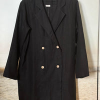 Klassischer Leinenblazer in Schwarz