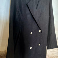 Klassischer Leinenblazer in Schwarz