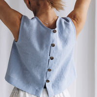 Crop Top aus Leinen "Julia"