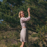 Beiger Rock aus Leinen - The Baltic Shop