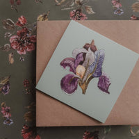 Blaue Iris - kleine flache Karte - The Baltic Shop