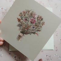 Blumenstrauß mit Duftwicken / Klappkarte - The Baltic Shop