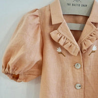 Bluse aus Leinen mit Puffärmel in 2 Farben - The Baltic Shop