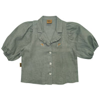 Bluse aus Leinen mit Puffärmel in 2 Farben - The Baltic Shop