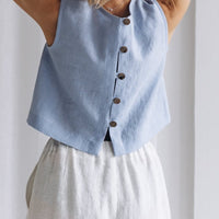 Crop Top aus Leinen "Julia" - The Baltic Shop