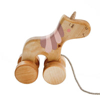 Einhorn zum ziehen aus Birkenholz - The Baltic Shop