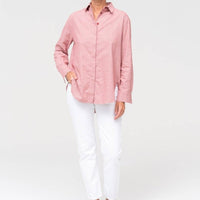 Entspanntes Hahnentritt - Hemd in Altrosa - The Baltic Shop