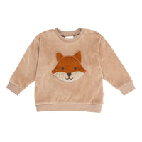 Fuchs-Pullover aus Bio-Baumwollvelours - The Baltic Shop