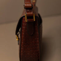 Geflochtene Ledertasche in Braun - The Baltic Shop