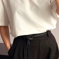 Geflochtener Ledergürtel in Schwarz – vielseitig & zeitlos - The Baltic Shop