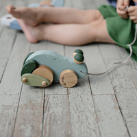 Handgefertigtes Frosch - Ziehtier aus Birkenholz - The Baltic Shop