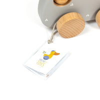 Handgefertigtes Schnecken - Ziehtier aus Birkenholz in Rosa - The Baltic Shop