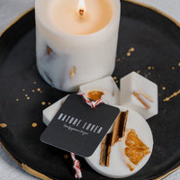 Handgegossene Kerze aus Sojawachs "Orange - Zimt" - The Baltic Shop