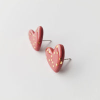 Handgemachte Porzellan - Ohrringe mit Goldakzenten - The Baltic Shop