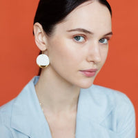 Handgemachte Runde Porzellan - Ohrringe - The Baltic Shop