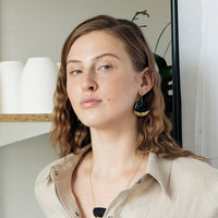 Handgemachte Runde Porzellan - Ohrringe - The Baltic Shop