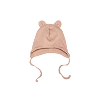 Haube aus Bio Baumwolle mit Teddy Ohren - The Baltic Shop