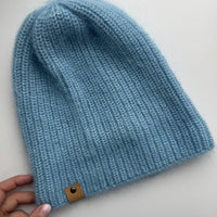 Weiche Haube aus Mohair und Seide