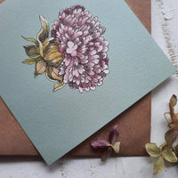 Hellviolette Blume - kleine flache Karte - The Baltic Shop