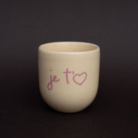Je t'aime Teetasse in Buttergelb - The Baltic Shop