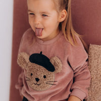 Kinderpullover aus Bio-Baumwollvelours - The Baltic Shop
