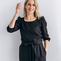 Klassische Hose mit Gürtel "Nora" - The Baltic Shop