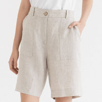 Klassische Shorts aus Leinen in Melange - The Baltic Shop