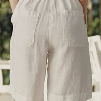Klassische Shorts aus Leinen in Weiß - The Baltic Shop