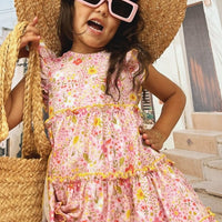 Kleid mit Blumenmuster für Mädchen in 2 Farben - The Baltic Shop