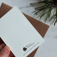 Kleine flache Karte „Fox In A Winter Landscape“ - The Baltic Shop