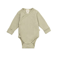 Langarm Wickelbody aus Bio Baumwolle in 4 Farben - The Baltic Shop