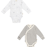 Langarm Wickelbody aus Bio Baumwolle in 4 Farben - The Baltic Shop