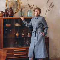 Leinenkleid mit lange Ärmel "Una" - The Baltic Shop