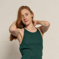 Leinenkleid mit Trägern Soleil - Cocktailkleid mit offenem Rücken - The Baltic Shop