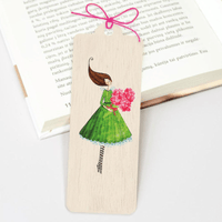 Lesezeichen aus Holz - Blumenherz - The Baltic Shop