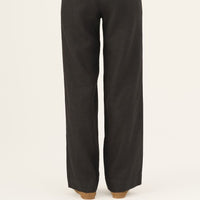 Luftige Damenhose aus 100 % Leinen in Schwarz - The Baltic Shop