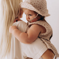 Sonnenhut mit Teddyohren aus Bio Baumwolle in 5 Farben