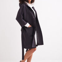 Mantel mit Kapuze aus Leinen in 3 Farben - The Baltic Shop