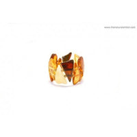 Mehrfarbiger Bernsteinring auf Gummibändern - The Baltic Shop