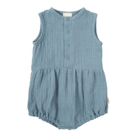 Musselin Romper in Blau aus Bio Baumwolle - The Baltic Shop